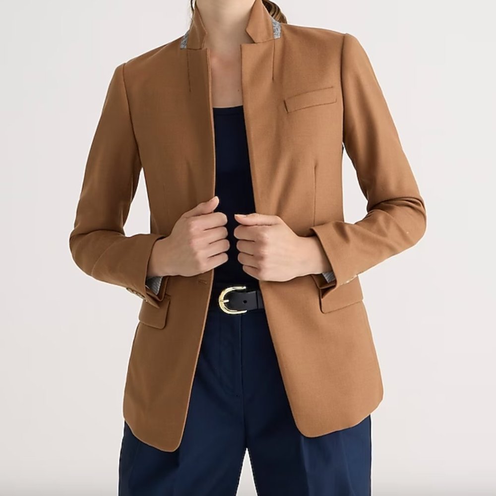 JCrew Regent blazer in wool flannel Warm Camel Size 4